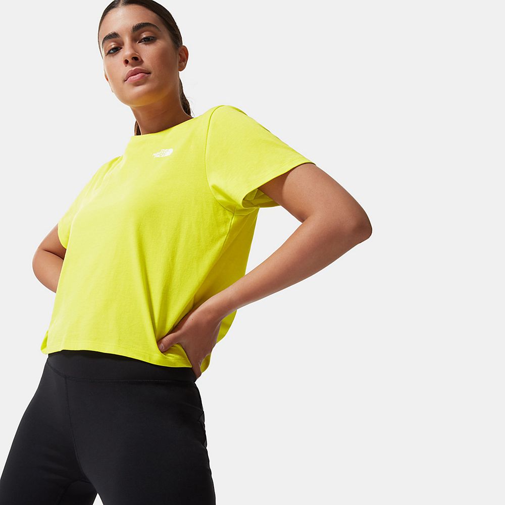 The North Face T-Shirts Womens Australia - The North Face Foundation Cropped Green Running & Trainin